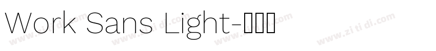 Work Sans Light字体转换